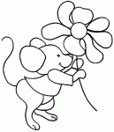 Dessin de la souris porte une fleur 