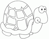 Dessin de tortue avec une carapace ronde 