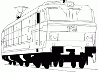 Dessin de dessin d une locomotive d un train electrique 