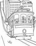 Dessin de tramway de San Francisco 