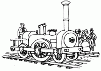 Dessin de vieille locomotive 