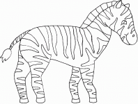 Dessin de zebre a bandes blanches 