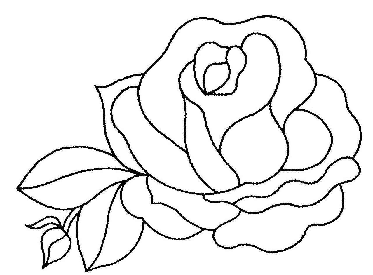 Dessin de fleur de rose