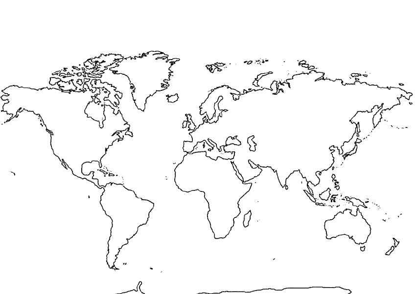 map coloring pages continents - photo #29