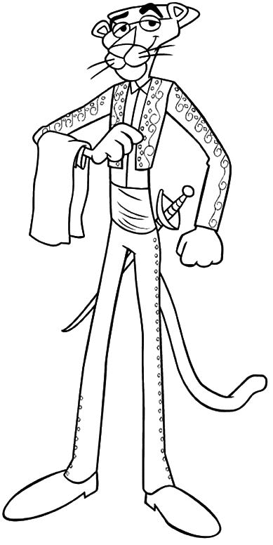 Coloriage De La Panthere Rose