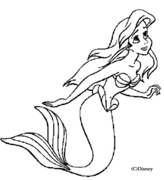 Coloriages de La petite Sirene coloriage Sirene 1