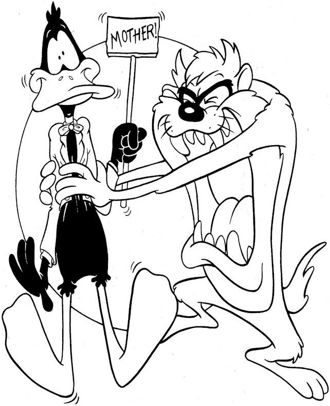 gangster daffy duck coloring pages - photo #22