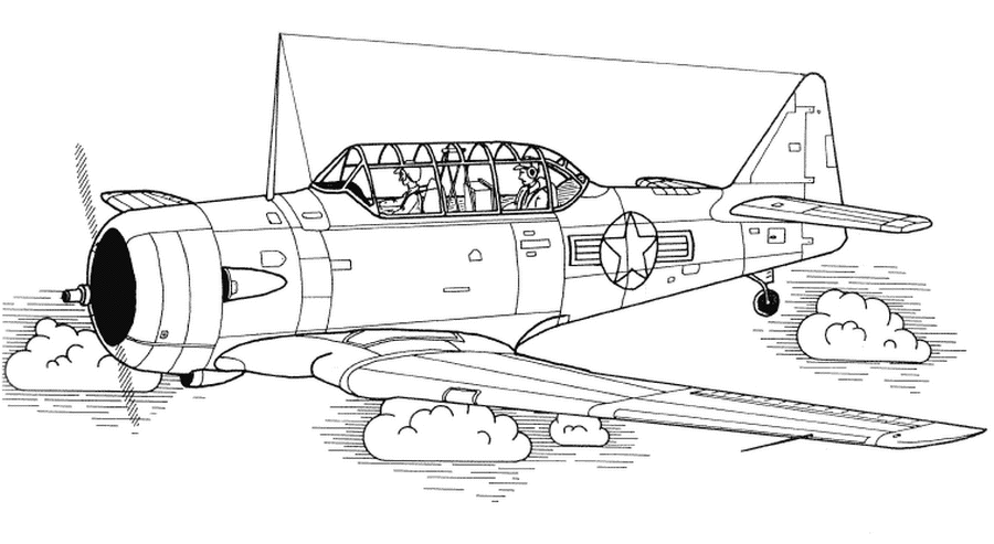 Coloriage Avions De Guerre