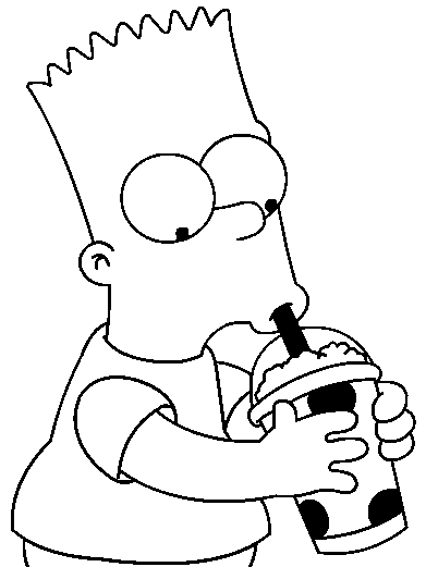 dessin de bart qui boit dessin de bart qui boit
