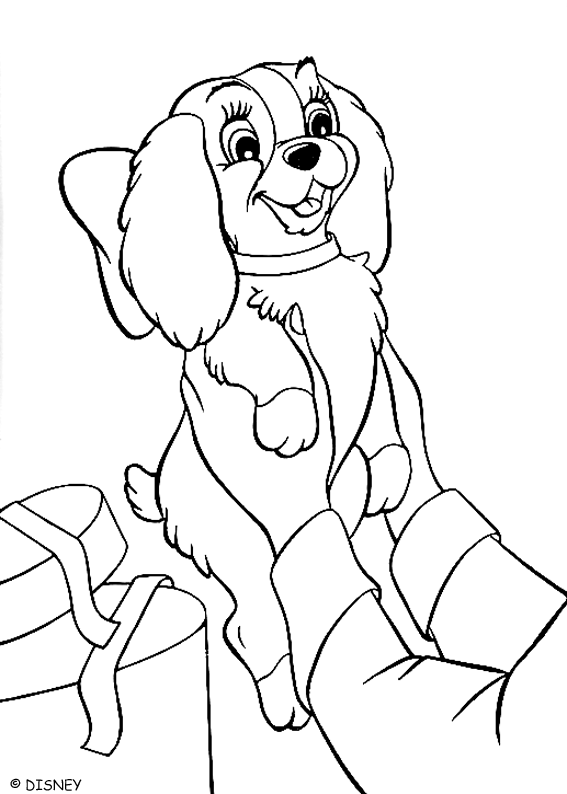 coloriage chiot mignon