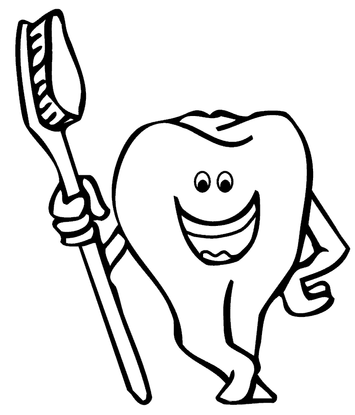 Coloriage Brossage De Dents