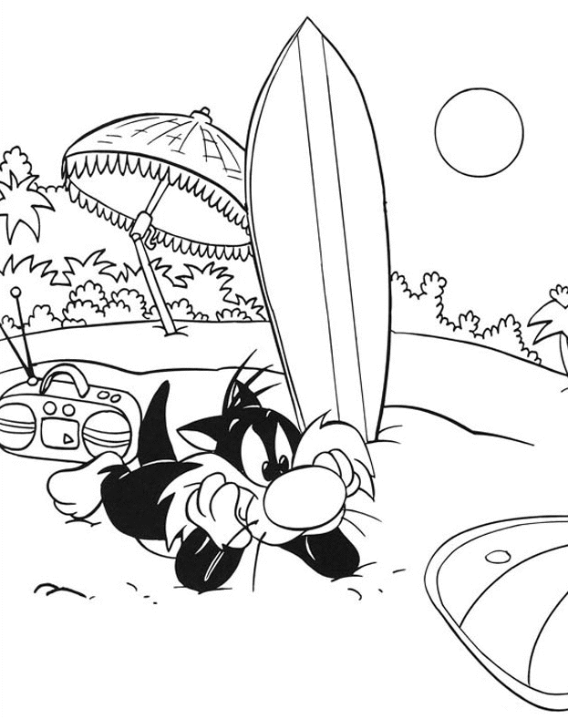 Barbie A La Plage Coloriage