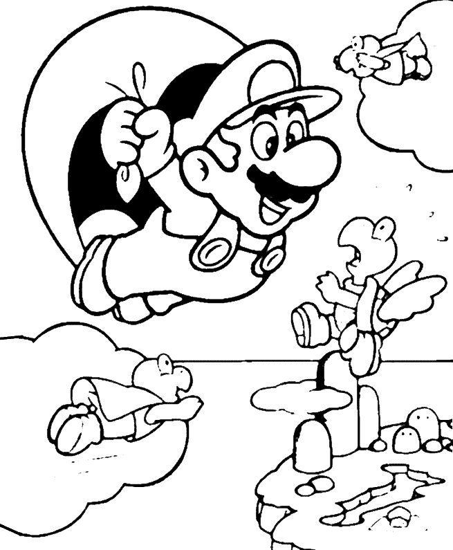 coloriage Mario 1