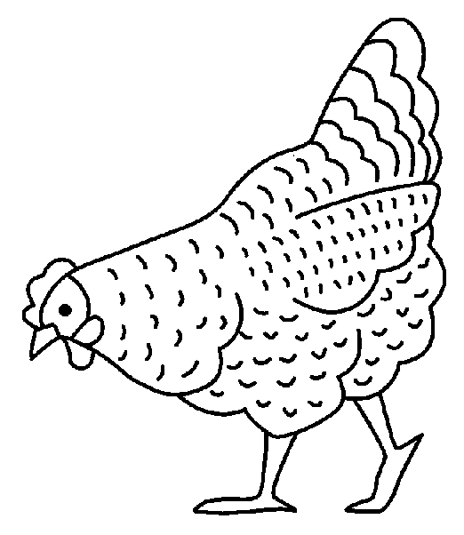 coloriage Poules 0