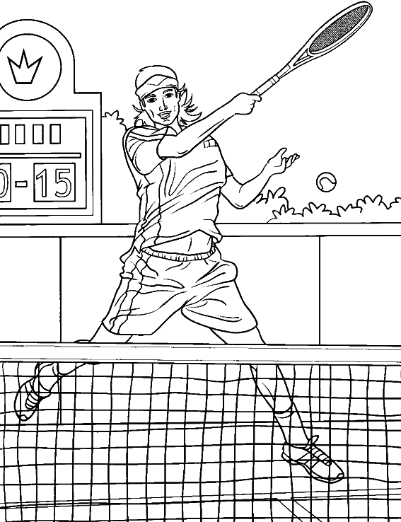 Coloriage A Imprimer Tennis