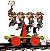 Image gif de Les freres Dalton sur les rails 