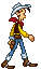 Image gif de Lucky Luke marche 