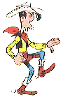 Image gif de Lucky Luke tire avec son revolver 