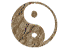 Image gif de ying yang en maron et blanc