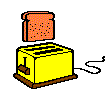 Image gif de grille pain jaune