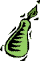 Image gif de poire verte