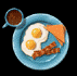 Image gif de repas du petit dejeuner