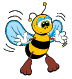 Image gif de abeille jaune et noire