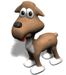 Image gif de chien en 3D