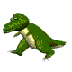Image gif de crocodile 3D qui marche