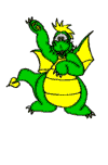 Image gif de dragon vert jaune
