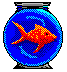 Image gif de poisson rouge dans son bocal