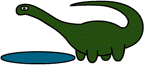 Image gif de un dinosaure qui boit de l eau