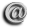Image gif de arobase gris sur fond blanc