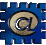Image gif de timbre 3D bleu d un arobase