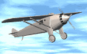 Image gif de avion gris en 3D