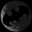 Image gif de logo batman affiche sur la lune