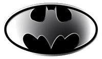 Image gif de logo batman avec des reflets 3D