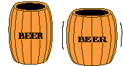 Image gif de 2 tonneaux de biere