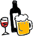 Image gif de un verre de la biere et du vin