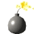 Image gif de bombe grise en 3D