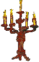 Image gif de chandelier en bois