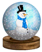 Image gif de boule de neige avec un bonhomme de neige