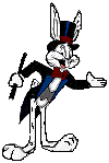 Image gif de Bugs Bunny en maitre de ceremonie