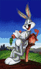 Image gif de Bugs Bunny s appuie contre une boite aux lettres