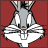 Image gif de la tete de Bugs Bunny qui tourne