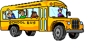 Image gif de bus scolaire jaune americain