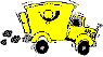 Image gif de camion jaune