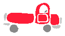 Image gif de camionette rouge
