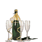 Image gif de trois verres de champagne