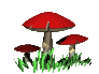 Image gif de 3 champignons rouges qui bougent